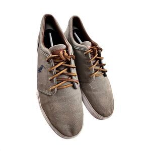 Polo Ralph Lauren ~ Canvas shoes w/ leather laces ~ size 10 ~ Brownish/Tan color
